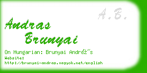 andras brunyai business card